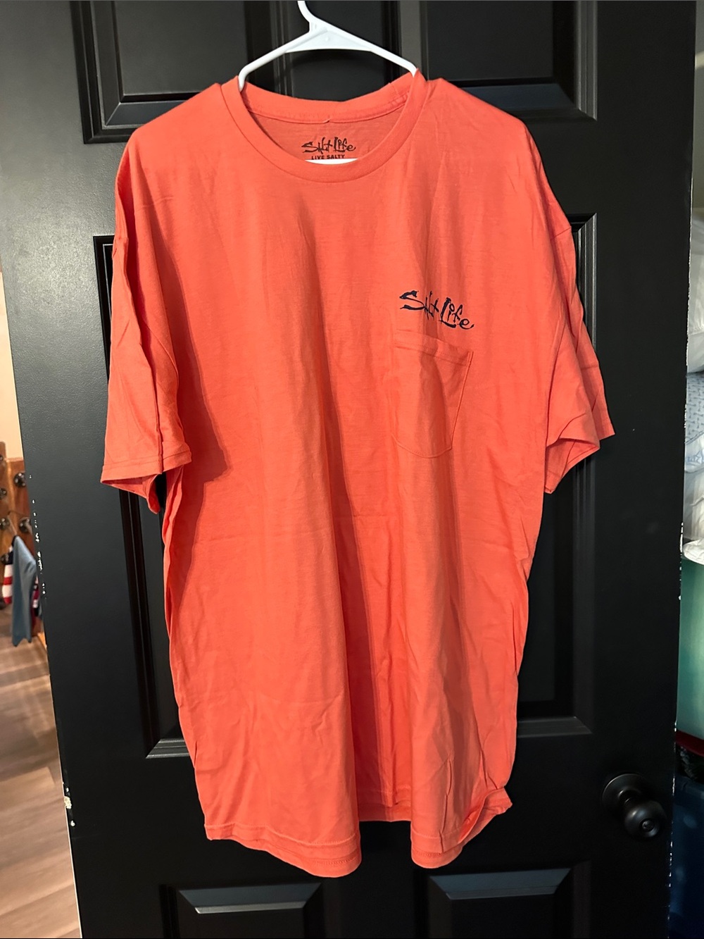 Salt Life Men’s Coral-Orange Pocket Tee